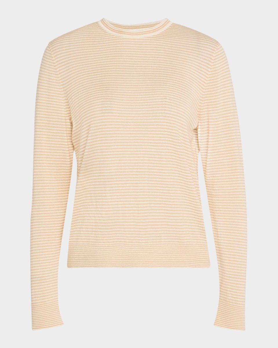 Striped Crewneck Cashmere Sweat